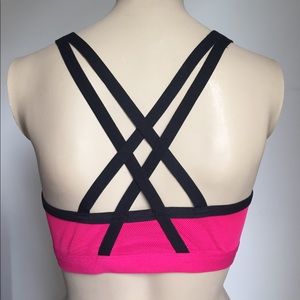 NWT Lily of France Crosse-Back Pink Sports Bra